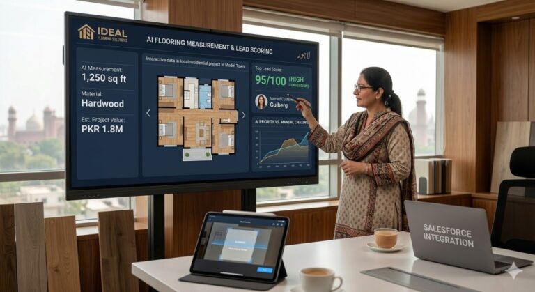 AI tool for flooring measuring lead scoring